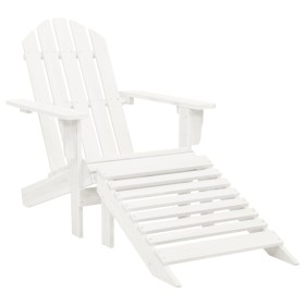 Silla de jardín con otomana madera blanca en Sillas de jardín | Comprar online en Foru.es
