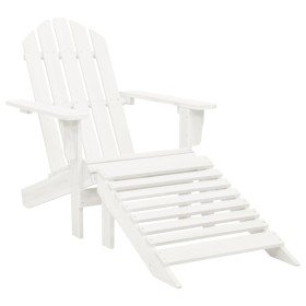 Silla de jardín con otomana madera blanca en Sillas de jardín | Comprar online en Foru.es
