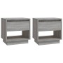 Mesitas noche 2 uds madera ingeniería gris Sonoma 45x34x44 cm de vidaXL, Mesitas de noche - Ref: Foro24-812984, Precio: 59,71...