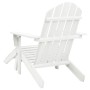 Silla de jardín con otomana madera blanca en Sillas de jardín | Comprar online en Foru.es