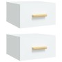 Mesitas de noche de pared 2 uds blanco 35x35x20 cm de vidaXL, Mesitas de noche - Ref: Foro24-812835, Precio: 56,88 €, Descuen...