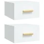 Mesitas de noche de pared 2 uds blanco 35x35x20 cm de vidaXL, Mesitas de noche - Ref: Foro24-812835, Precio: 55,94 €, Descuen...