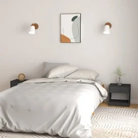Nachttische 2 Stück massives graues Kiefernholz 40x31x40 cm von vidaXL, Nachttische - Ref: Foro24-808068, Preis: 56,94 €, Rab...