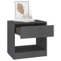 Mesitas de noche 2 uds madera maciza de pino gris 40x31x40 cm de vidaXL, Mesitas de noche - Ref: Foro24-808068, Precio: 57,68...