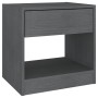 Mesitas de noche 2 uds madera maciza de pino gris 40x31x40 cm de vidaXL, Mesitas de noche - Ref: Foro24-808068, Precio: 57,68...