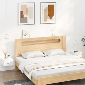 Mesitas de noche de pared 2 uds blanco 35x35x20 cm de vidaXL, Mesitas de noche - Ref: Foro24-812853, Precio: 45,19 €, Descuen...