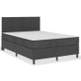 Cama box spring tela gris oscuro 140x200 cm de vidaXL, Camas y somieres - Ref: Foro24-3054798, Precio: 573,43 €, Descuento: %