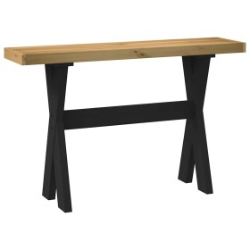 Mesa consola NOAIN patas en X madera maciza pino 120x30x75 cm en Mesas consola | Comprar online en Foru.es