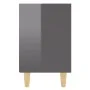 Bedside tables 2 pcs glossy gray wooden legs 40x30x50 cm by vidaXL, Nightstands - Ref: Foro24-805795, Price: 35,56 €, Discoun...