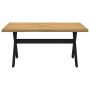 Mesa comedor NOAIN patas forma X madera maciza pino 160x90x75cm en Mesas de comedor | Comprar online en Foru.es