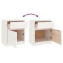 Mesitas de noche 2 uds madera maciza pino blanco 40x31x50 cm de vidaXL, Mesitas de noche - Ref: Foro24-808126, Precio: 79,09 ...