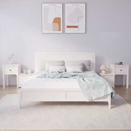 Mesitas de noche 2 uds madera de pino blanco 79,5x38x65,5 cm de vidaXL, Mesitas de noche - Ref: Foro24-814542, Precio: 120,47...