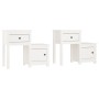 Mesitas de noche 2 uds madera de pino blanco 79,5x38x65,5 cm de vidaXL, Mesitas de noche - Ref: Foro24-814542, Precio: 120,47...