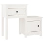 Mesitas de noche 2 uds madera de pino blanco 79,5x38x65,5 cm de vidaXL, Mesitas de noche - Ref: Foro24-814542, Precio: 120,47...