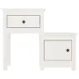 Mesitas de noche 2 uds madera de pino blanco 79,5x38x65,5 cm de vidaXL, Mesitas de noche - Ref: Foro24-814542, Precio: 119,34...