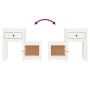 Mesitas de noche 2 uds madera de pino blanco 79,5x38x65,5 cm de vidaXL, Mesitas de noche - Ref: Foro24-814542, Precio: 120,47...