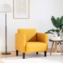 Sillón con reposabrazos amarillo claro 54 cm tejido de pana en Sillones | Comprar online en Foru.es