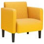 Sillón con reposabrazos amarillo claro 54 cm tejido de pana en Sillones | Comprar online en Foru.es