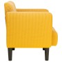 Sillón con reposabrazos amarillo claro 54 cm tejido de pana en Sillones | Comprar online en Foru.es