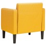 Sillón con reposabrazos amarillo claro 54 cm tejido de pana en Sillones | Comprar online en Foru.es