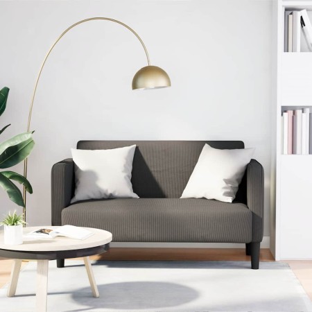 Sofá Loveseat gris claro 109 cm tejido de pana en Sofás | Comprar online en Foru.es