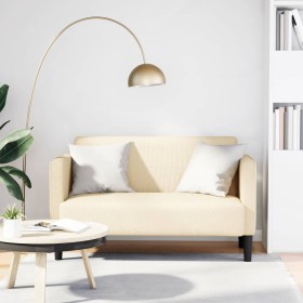 Sofá Loveseat color crema 109 cm tejido de pana en Sofás | Comprar online en Foru.es