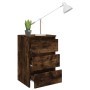 Mesita de noche madera contrachapada roble ahumado 40x35x62,5cm de vidaXL, Mesitas de noche - Ref: Foro24-815171, Precio: 51,...