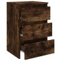 Mesita de noche madera contrachapada roble ahumado 40x35x62,5cm de vidaXL, Mesitas de noche - Ref: Foro24-815171, Precio: 51,...