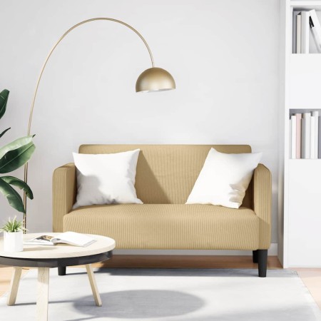 Sofá Loveseat gris verdoso 109 cm tejido de pana en Sofás | Comprar online en Foru.es