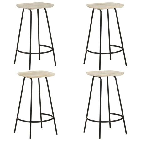 Taburetes de cocina 4 unidades madera maciza de mango de vidaXL, Taburetes de cocina - Ref: Foro24-320648, Precio: 226,25 €, ...