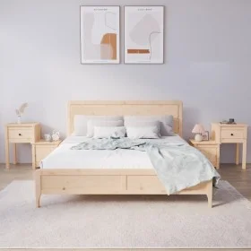 Mesitas de noche 2 uds madera maciza de pino 79,5x38x65,5 cm de vidaXL, Mesitas de noche - Ref: Foro24-814540, Precio: 99,79 ...