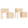 Mesitas de noche 2 uds madera maciza de pino 79,5x38x65,5 cm de vidaXL, Mesitas de noche - Ref: Foro24-814540, Precio: 100,72...
