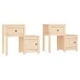 Mesitas de noche 2 uds madera maciza de pino 79,5x38x65,5 cm de vidaXL, Mesitas de noche - Ref: Foro24-814540, Precio: 99,79 ...