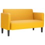 Sofá Loveseat amarillo claro 109 cm tejido de pana en Sofás | Comprar online en Foru.es