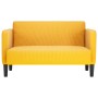 Sofá Loveseat amarillo claro 109 cm tejido de pana en Sofás | Comprar online en Foru.es