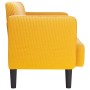 Sofá Loveseat amarillo claro 109 cm tejido de pana en Sofás | Comprar online en Foru.es