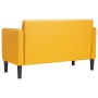 Sofá Loveseat amarillo claro 109 cm tejido de pana en Sofás | Comprar online en Foru.es