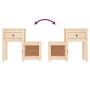 Mesitas de noche 2 uds madera maciza de pino 79,5x38x65,5 cm de vidaXL, Mesitas de noche - Ref: Foro24-814540, Precio: 100,72...