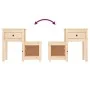 Mesitas de noche 2 uds madera maciza de pino 79,5x38x65,5 cm de vidaXL, Mesitas de noche - Ref: Foro24-814540, Precio: 99,79 ...