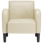 Sillón con reposabrazos color crema 54 cm cuero sintética en Sillones | Comprar online en Foru.es