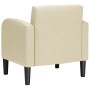 Sillón con reposabrazos color crema 54 cm cuero sintética en Sillones | Comprar online en Foru.es