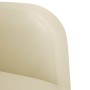 Sillón con reposabrazos color crema 54 cm cuero sintética en Sillones | Comprar online en Foru.es
