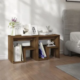 Bedside tables 2 pcs brown oak plywood 40x30x40 cm by vidaXL, Nightstands - Ref: Foro24-815182, Price: 40,89 €, Discount: %