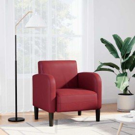 Sillón con reposabrazos color rojo vino 54 cm cuero sintética en Sillones | Comprar online en Foru.es