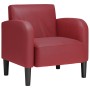 Sillón con reposabrazos color rojo vino 54 cm cuero sintética en Sillones | Comprar online en Foru.es