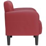 Sillón con reposabrazos color rojo vino 54 cm cuero sintética en Sillones | Comprar online en Foru.es