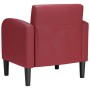 Sillón con reposabrazos color rojo vino 54 cm cuero sintética en Sillones | Comprar online en Foru.es