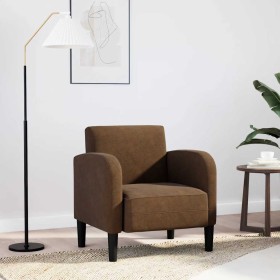 Sillón con reposabrazos marrón 54 cm cuero sintética en Sillones | Comprar online en Foru.es