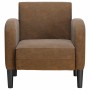 Sillón con reposabrazos marrón 54 cm cuero sintética en Sillones | Comprar online en Foru.es