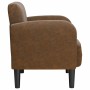 Sillón con reposabrazos marrón 54 cm cuero sintética en Sillones | Comprar online en Foru.es